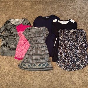 Lot of 6 professional maternity tops, size XS & S